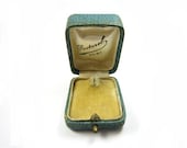 Vintage jewelry box french box turquoise and gold