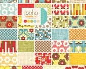Boho MINI Charm Pack (Candy) - Urban Chiks for Moda Fabrics - 2.5 inch precut squares - 42 prints -  Quilt Packs