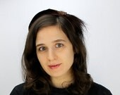 vintage 1920s headband / flapper headband / Chocolate Velvet
