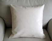 ivory organic cotton duck pillow cover with insert