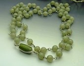 Long Jade green Turquoise Necklace