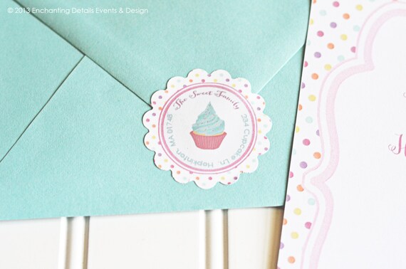 CUPCAKE Printable Address Labels Cupcakery Il_570xn
