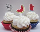 12 BBQ Grillin Cupcake Toppers Il_170x135