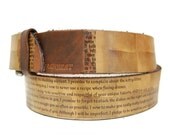Personalized Leather Belt - with your Vows/ Song lyric or Fav quote / Fathers day