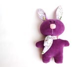 Plush bunny toy kids stuffed animal soft toy purple lavender