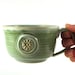 Large Ceramic Mug with a Flower for Soup, Cafe au Lait, Coffee, Tea, Pottery Gift for Her by MiriHardyPottery