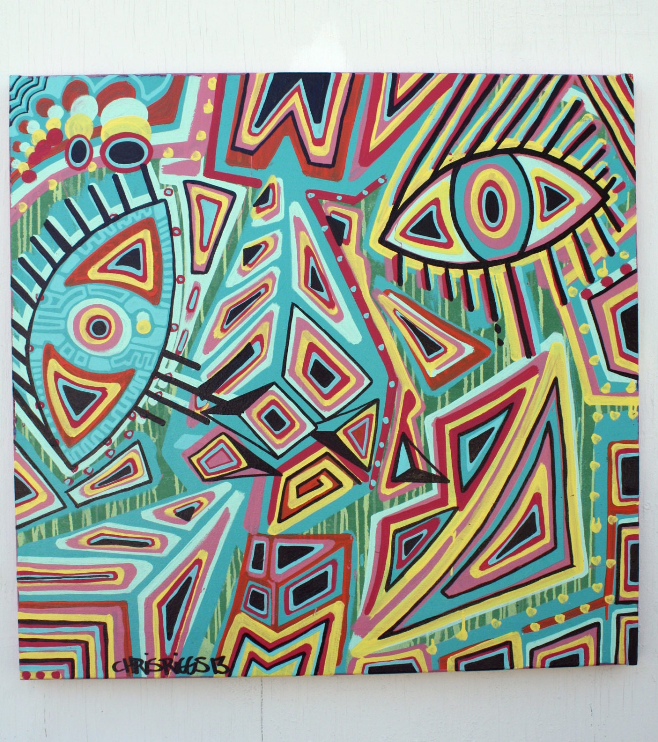 Buy paradon cigars - ORIGINAL abstract large contemporary pop art fine art cubism modern painting