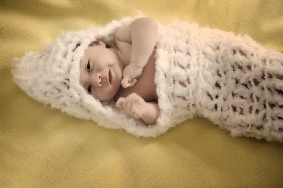 Just hatched - Egg  baby cocoon, perfect newborn photo prop.