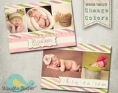 Vintage Baby Announcement Templates - Baby Girl Ballerina