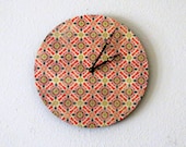 Unique Wall Clock, Home and Living, Orange Boho Decor, Decor & Housewares, Home Decor, Unique Gift