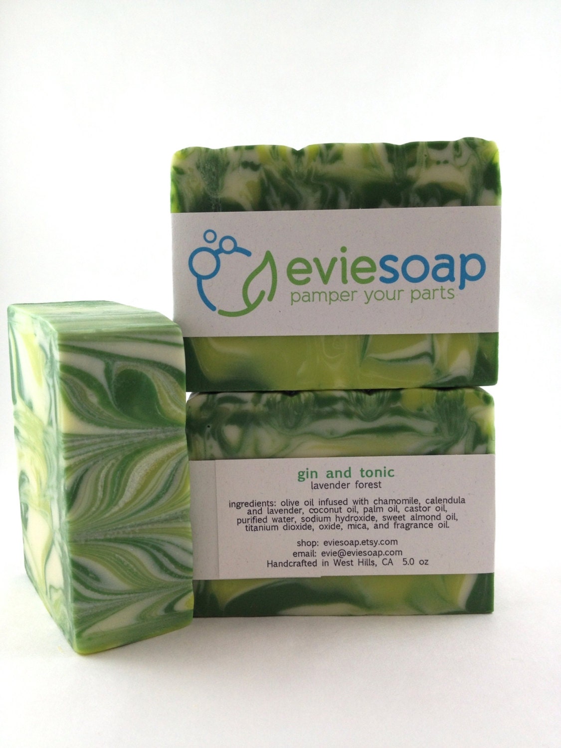 gin and tonic - Handcrafted Vegan Soap - lavender forest