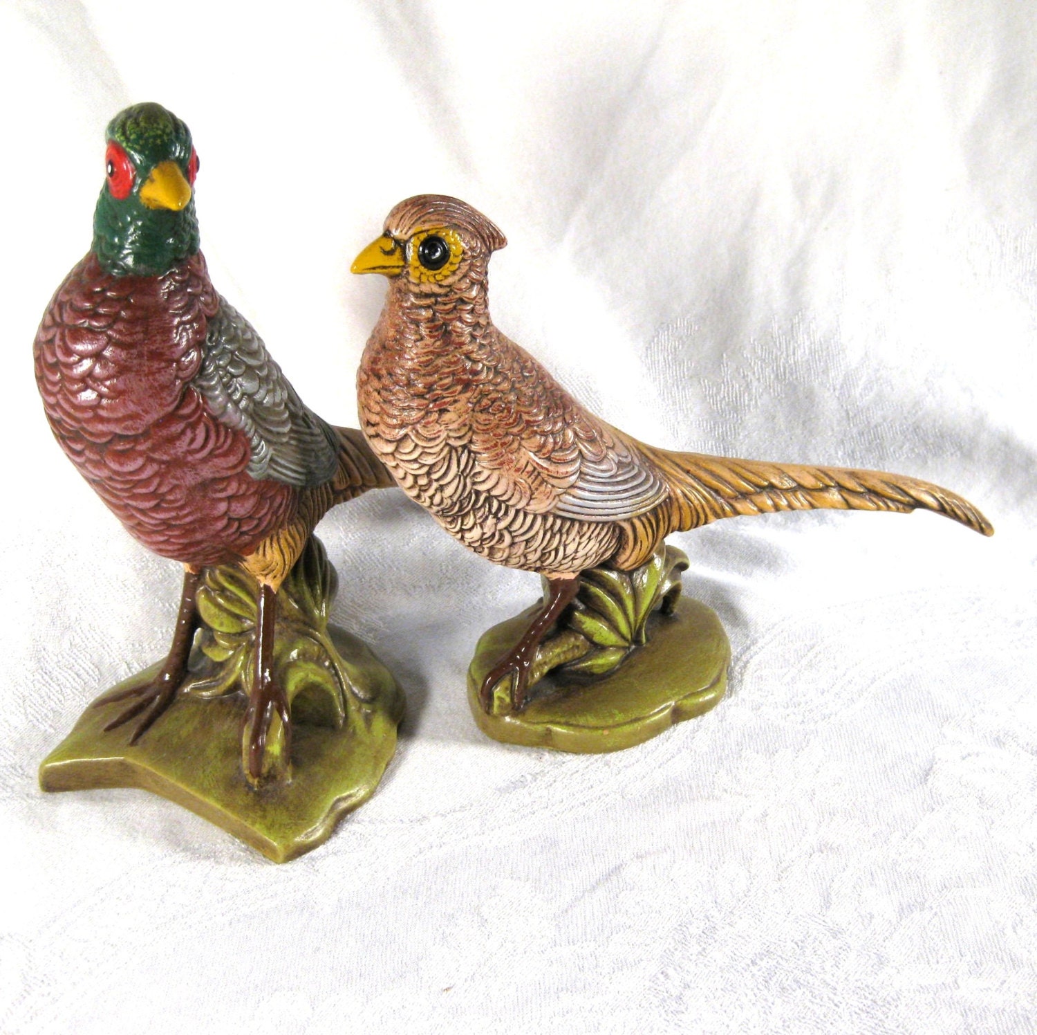 decorative pheasant figurines