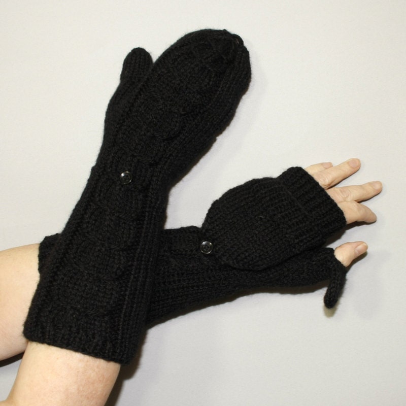Beautiful Handmade Knit Mittens . Choose your colour.