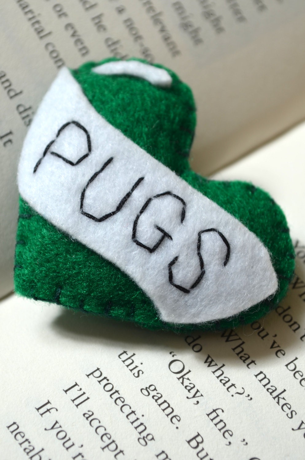 Pugs Tattoo Heart Brooch