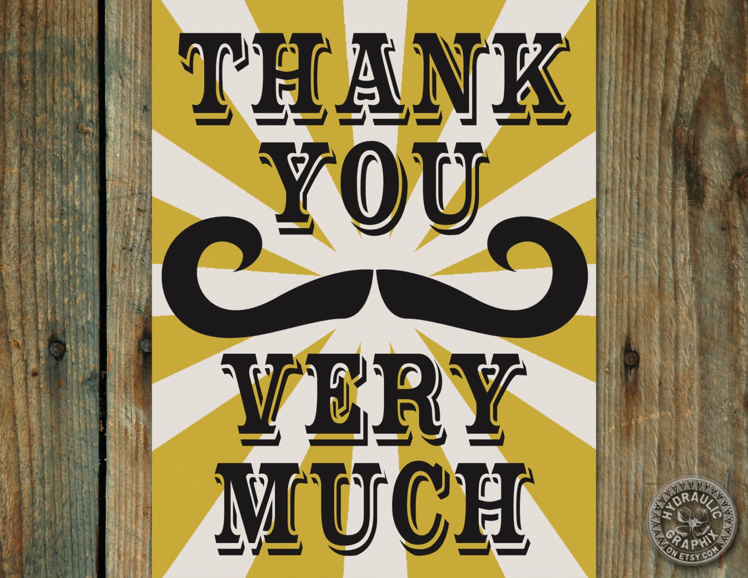 Mustache Bash themed costume Birthday Party Thank you cards - retro sign, steampunk and vintage inspired Il_170x135