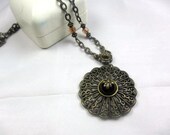 Napier Victorian Revival Pendant Necklace 1970s Vintage Jewelry