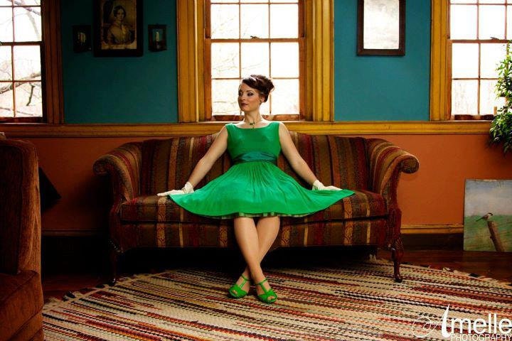 Emerald City--Late 50s Vintage Party Dress/Pinup/MadMen/Holiday/Irish Dress on Weekend SaLe