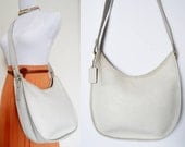 Vintage Coach Becket Zip Bag, Boho Hippie Leather Satchel Hipster Messenger Retro Saddle Crossbody Crescent Hobo Camera Purse Large