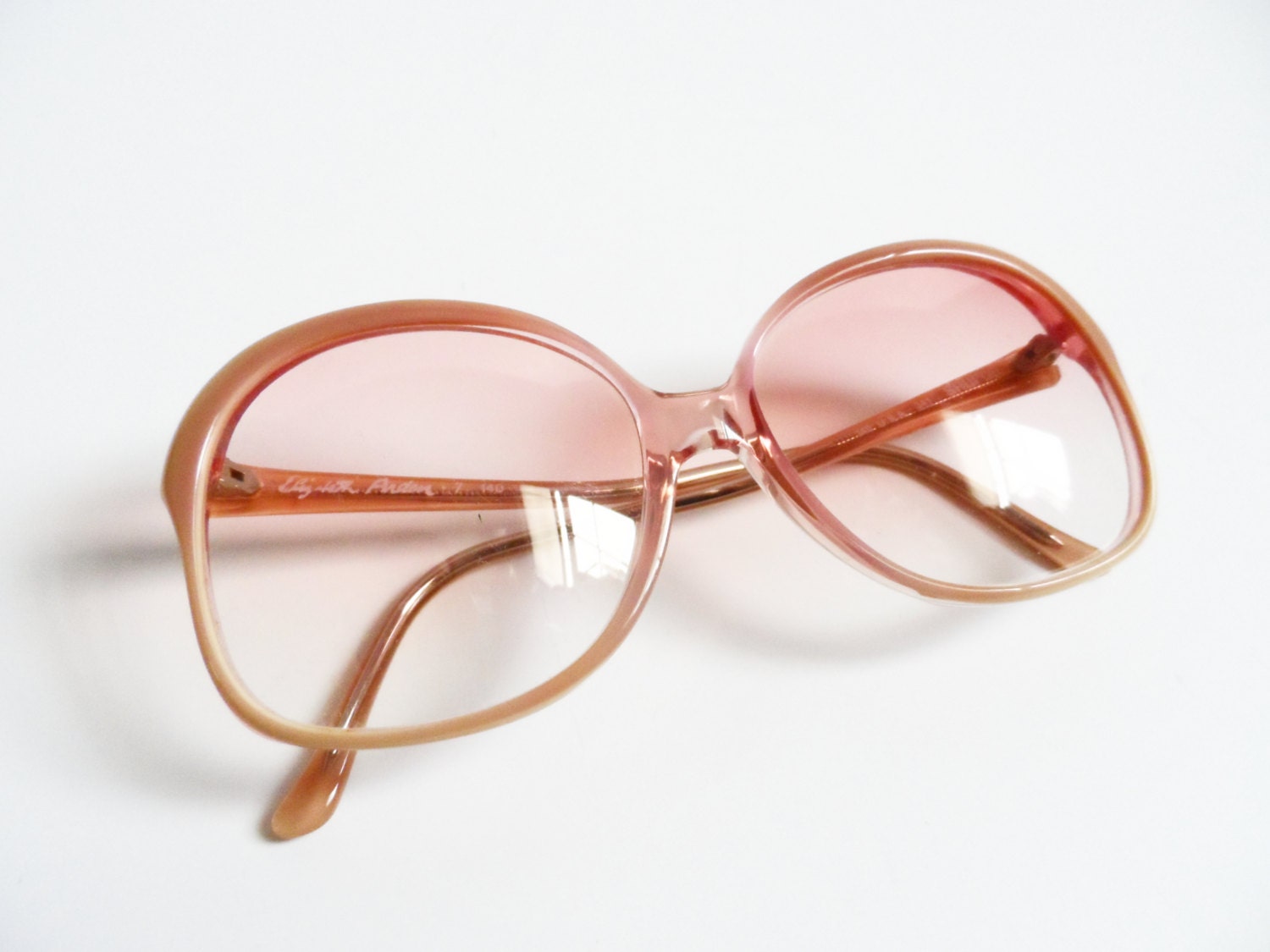 Vintage Elizabeth Arden Sunglasses Ombre Pastel Oversized Mod 70s 80s Hipster Retro Eyewear Shades Glasses High Fashion