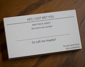 Pick Up Line Card, Cute Card, Hey I just met you
