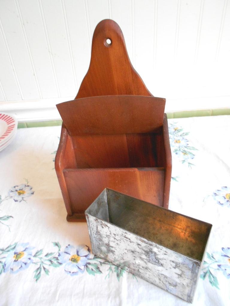 Vintage Woodpecker Woodware Japan Wood Wooden Kitchen Salt Box FREE SHIPPING