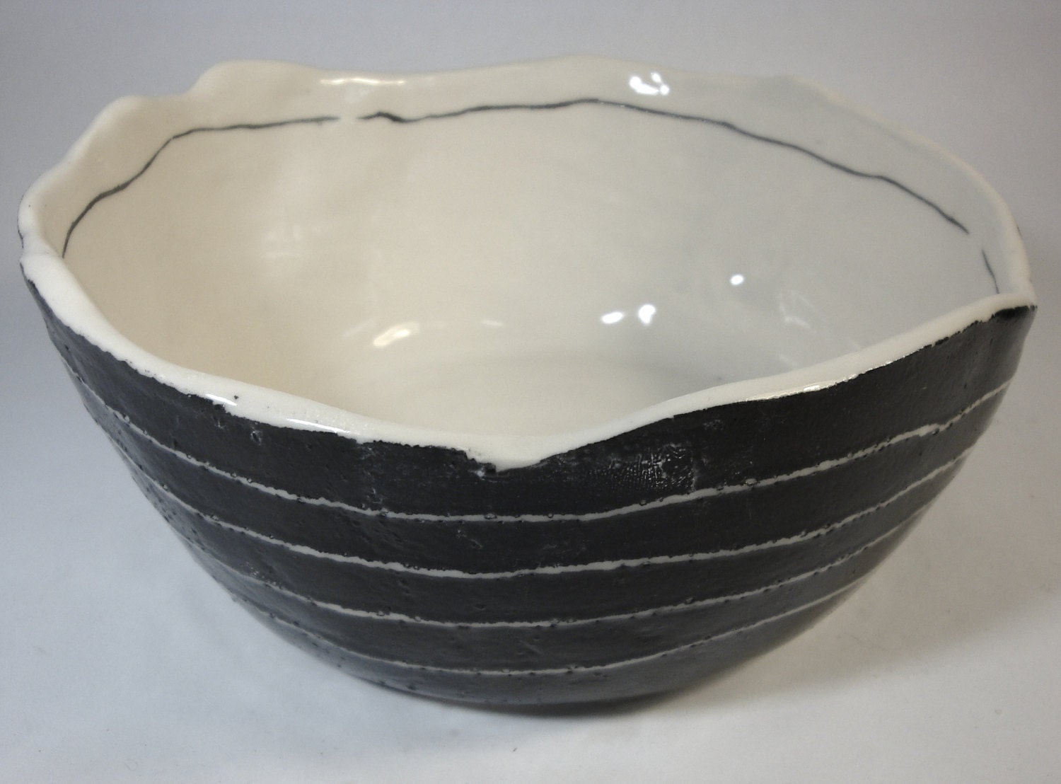 SECOND SALE - Small Black Serving Bowl