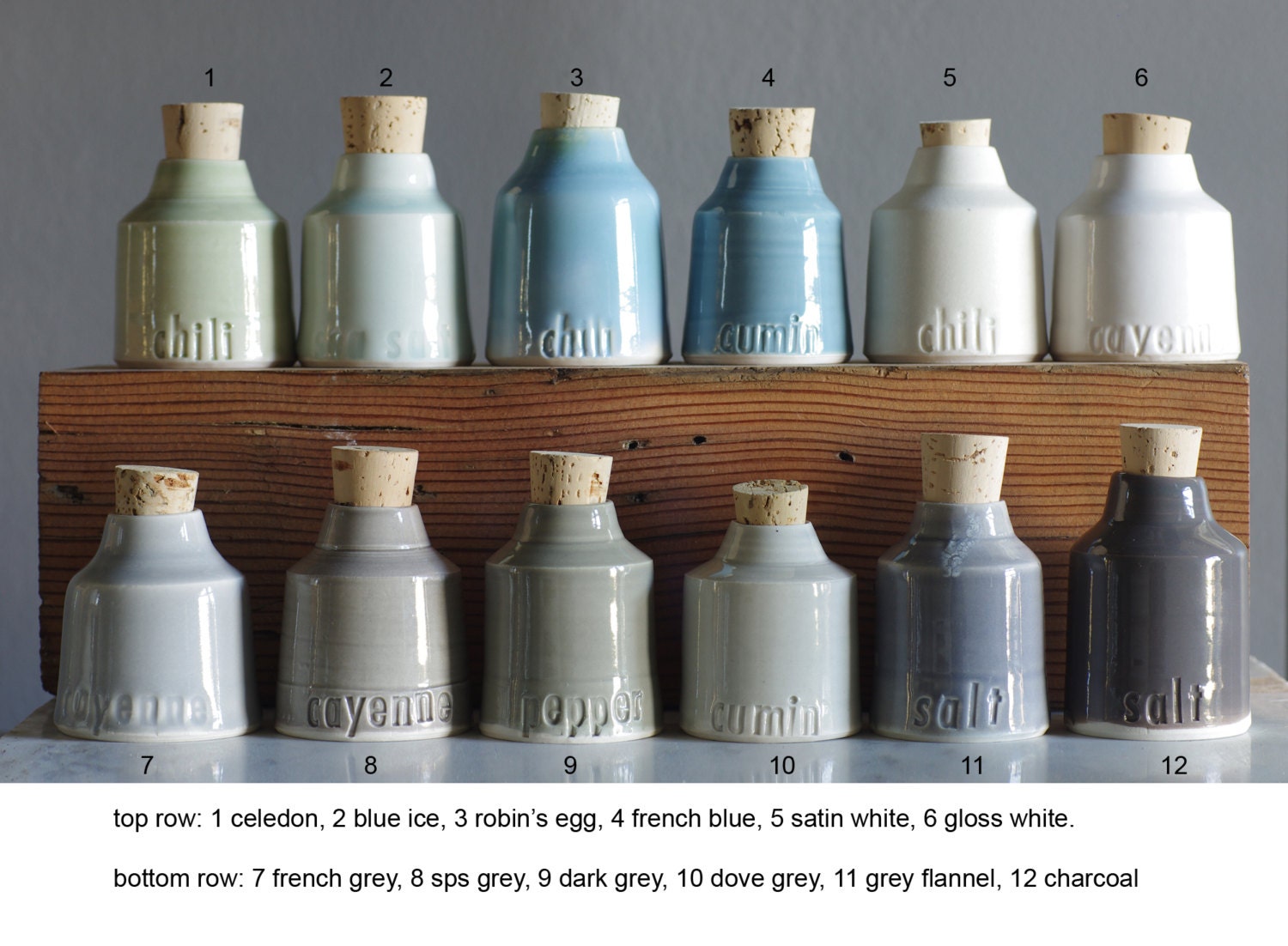 MTO custom spice jar . custom quantity . modern pottery minimal design