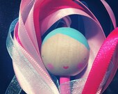 Ribbon wand doll toy hand kite