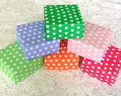 Origami Boxes -  Six Handmade 3'  Polka Dot  -  Custom Orders Welcome