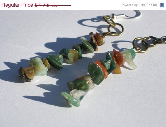 ON SALE Stacked Agate Earrings