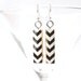 chevron dangle earrings black and white chevron stick dangle earrings minimalisti jewelry wood jewelry eco fashion eco-friendly