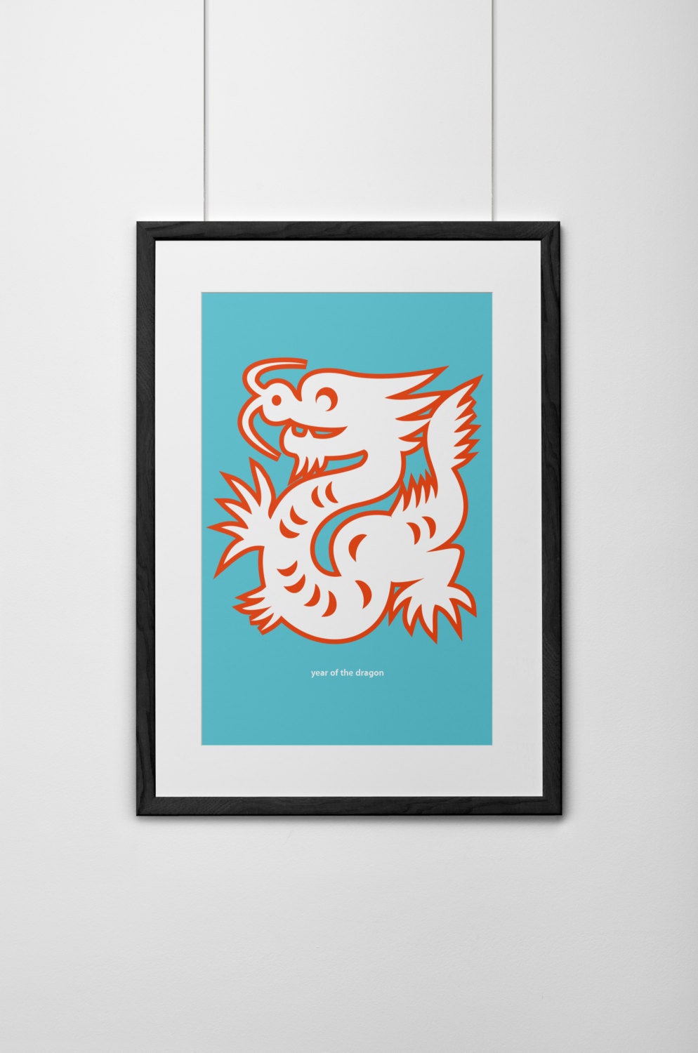 Year of the Dragon Modern Home Decor Wall Art 8X10