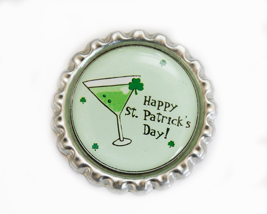 St Patricks Day Bottlecap Fridge Magnet, Happy St Patricks Day, Green Saint Patricks Day Magnet, Irish Magnet, Ireland Magnet