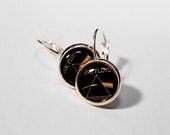 Pink Floyd Earrings, Epoxy Dome Dangles, Pink Floyd Silver tone Earrings, Dave Gilmore, Syd Barret, Roger Waters,Richard Wright,Syd Barrett