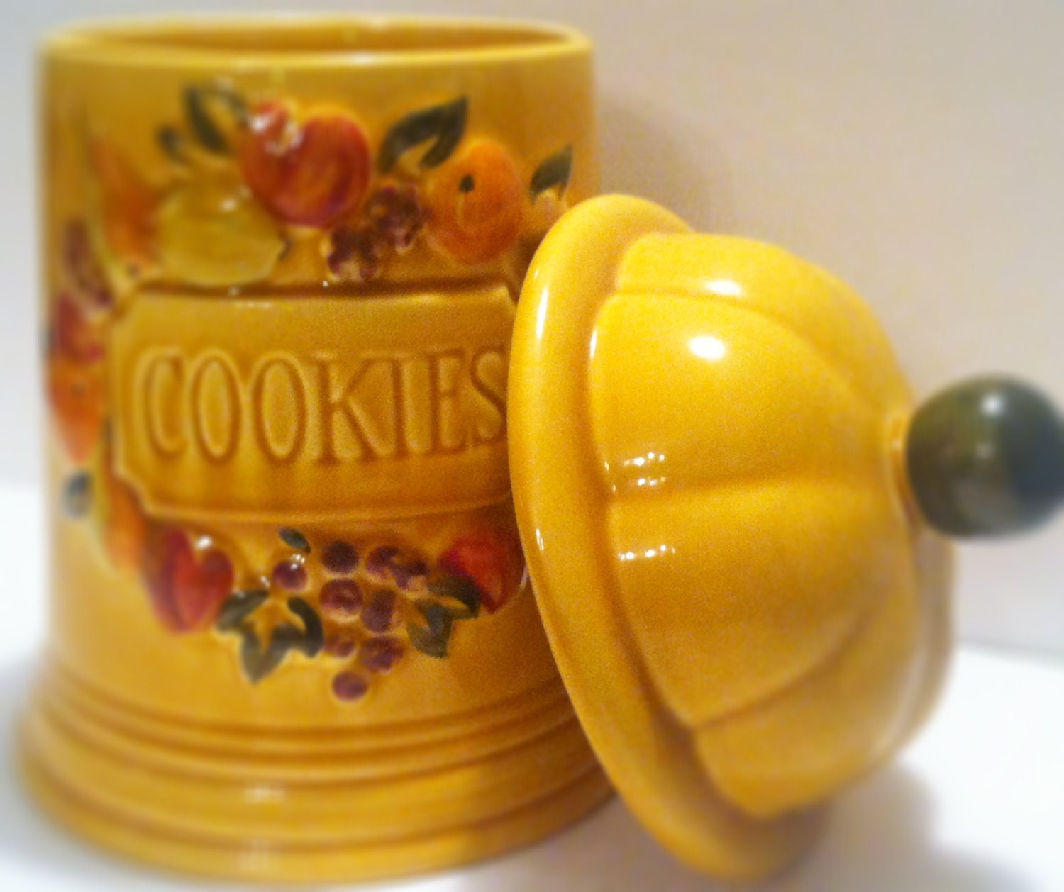 Vintage Yellow Cookie Jar