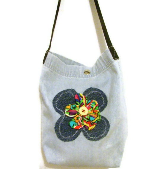 Denim Tote Bag-Small Denim Tote Bag-Women's Denim Tote