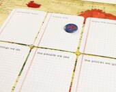 Journaling Cards & Badge Set "Notebook Basic 6" - Travel - On the road - Map - Project Life - Scrapbooking