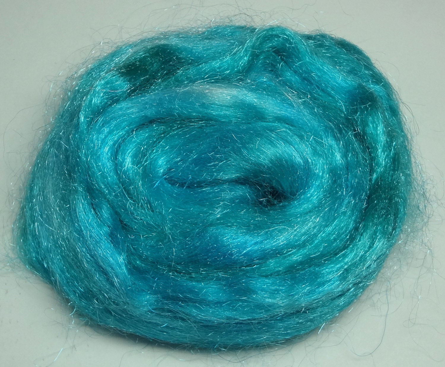 Hand Dyed Firestar "Mason Jar" Sparkle and Shine Fiber Add In