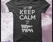 Back to the future T shirt, mens - Keep calm and hit 88 mph