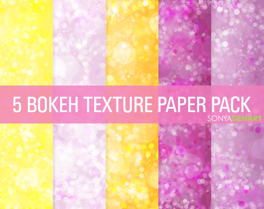 Buy 2 Get 1 FREE Bokeh Digital Papers Bokeh Textures Bokeh Paper Pack Instant Download Il_570xn