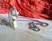 Mini Glass Bottle Pendant Necklace Bird Dream Big