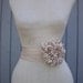 bridal wedding  handmade champagne,    one  flower sash