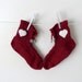 Red Slipper Socks, Lacing Slippers for Women