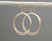 Sterling Silver and Gold freeform metalwork dangle earrings - NAPA VALLEY CHARM Collection