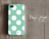 Apple iphone case for iphone iphone 3Gs iphone 4 iphone 4s iPhone 5 : mint green polka dots