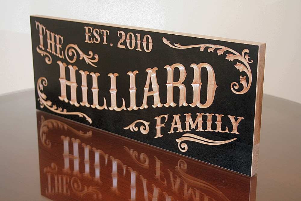 Name Sign: Business Name Wedding Sign Custom Wood Signs Wooden Sign Family Name Established Name Anniversary Marriage Sign Man Cave  7x18 RB