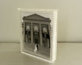 Vintage Lucite Frame Circle Geometric Mid Mod Decor