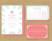 MODERN TROPICAL Wedding Invitation // Invitation and RSVP Card