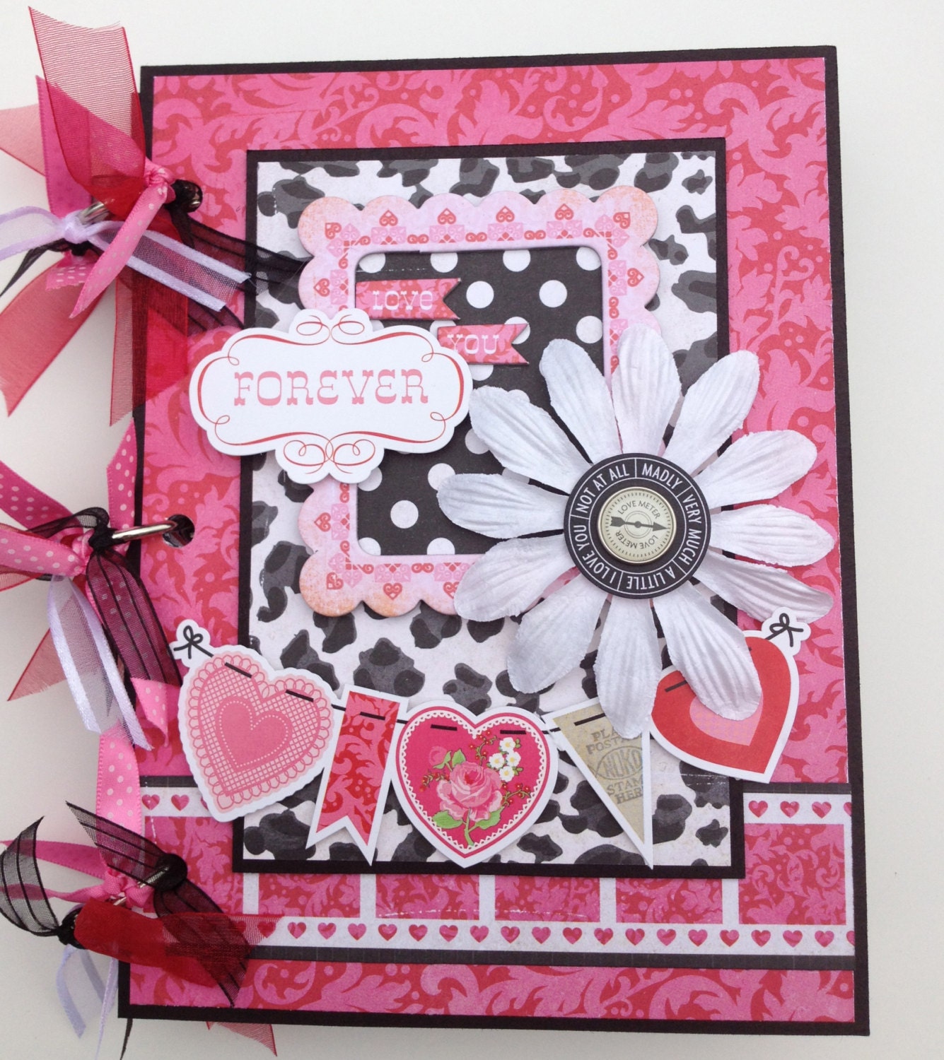 SALE Premade Valentine Mini Album Scrapbook