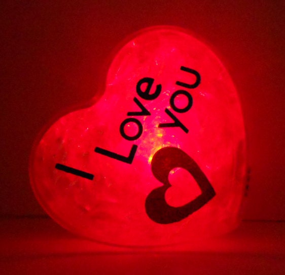 GlowHeart (I love you)- unique, cool gadgets, geek, gift for him, valentines day gift